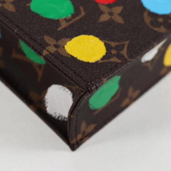 LOUIS VUITTON Monogram Yayoi Kusama Petit Sac Plat Bag 2way M81867 Auth 128264SM - Picture 12 of 15